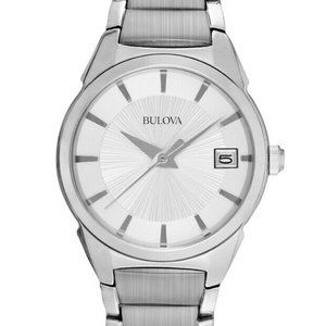 Bulova Women's Silver Clean watch!! With box!